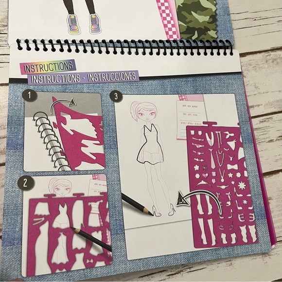 I Love Fashion Fashion Angels Design Sketch Set 100 Stickers - Picture 4 of 9